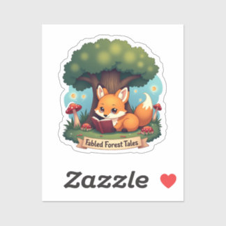 Contes Forestiers Fables - Sticker Fox mignon