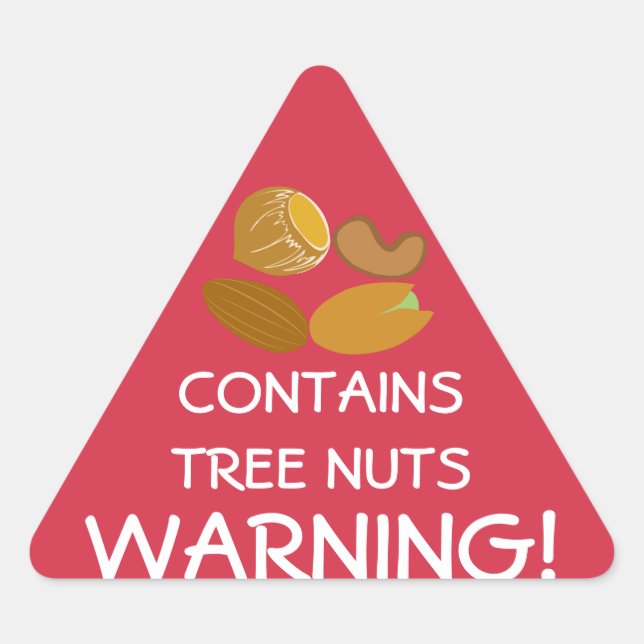 Contient des noix d'arbre Stickers d'alerte d'alle (Devant)