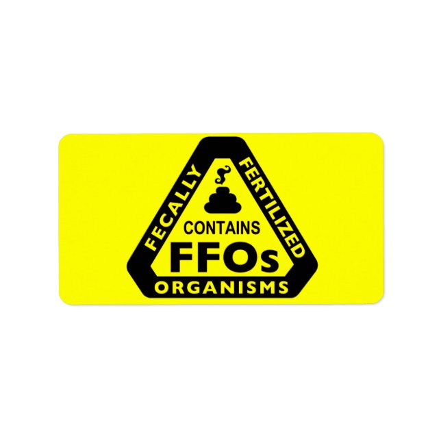 "Contient des organismes fécondés" Étiquettes (Devant)