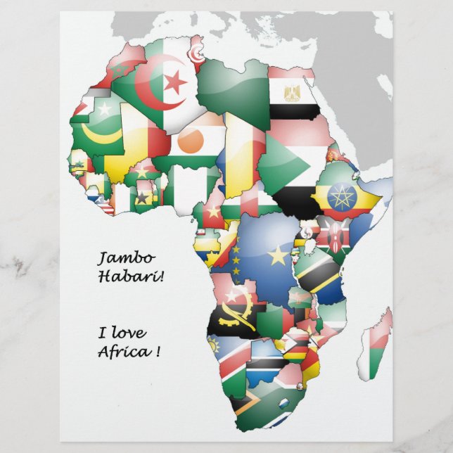 Continent de l'Afrique Belle maman Afrique Colorée (Devant)