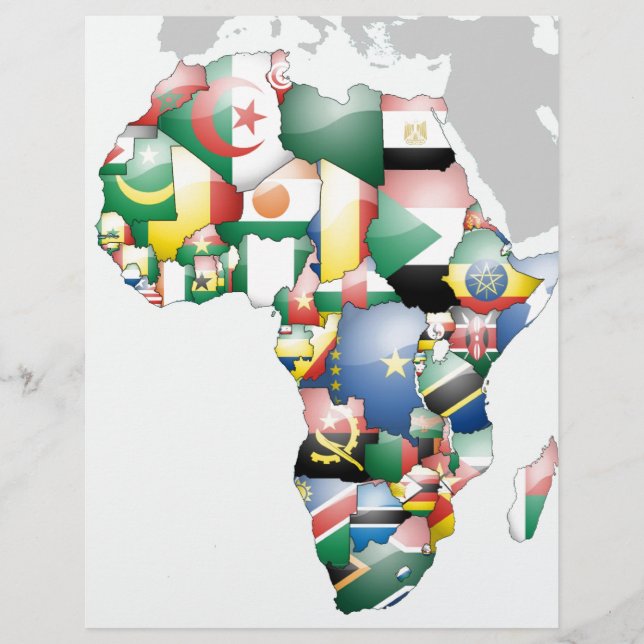 Continent de l'Afrique Belle maman Afrique Colorée (Devant)