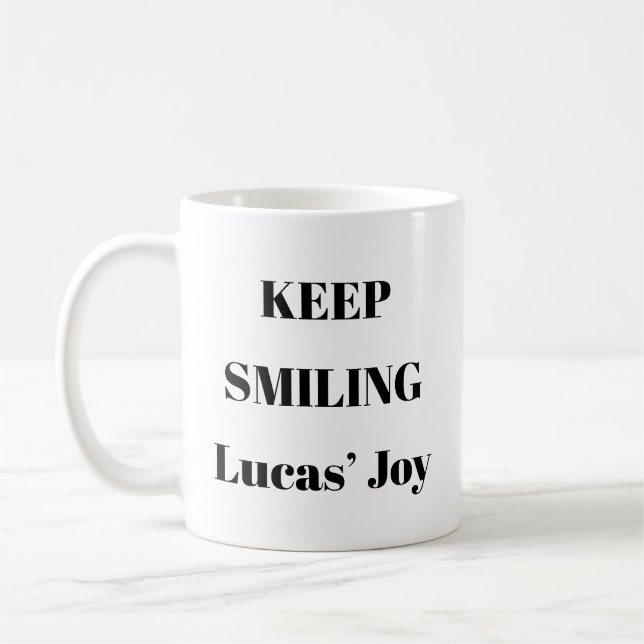 Continuer à sourire Mug positif (Gauche)