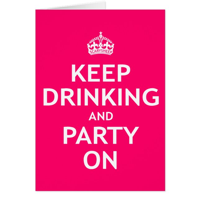 Continuez à boire et partie dessus (Devant)