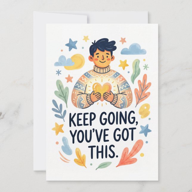 Continuez, Vous Y Arriverez Carte de Motivation (Devant)