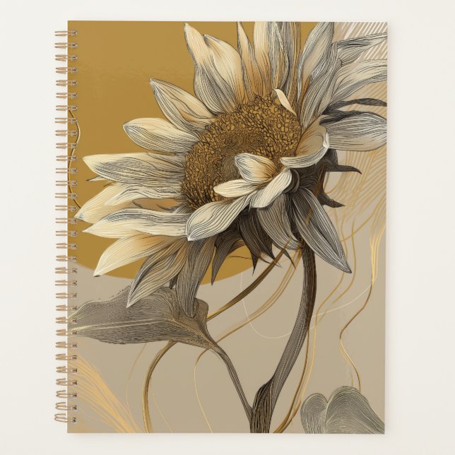 Contour de tournesol minimaliste neutre (Devant)