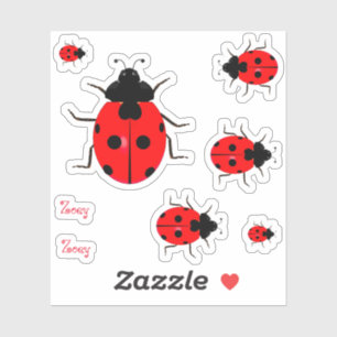 Contour Ladybugs Stickers Vinyl Étiquettes