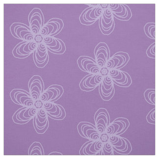 Contour lilas de fleur sur le tissu pourpre