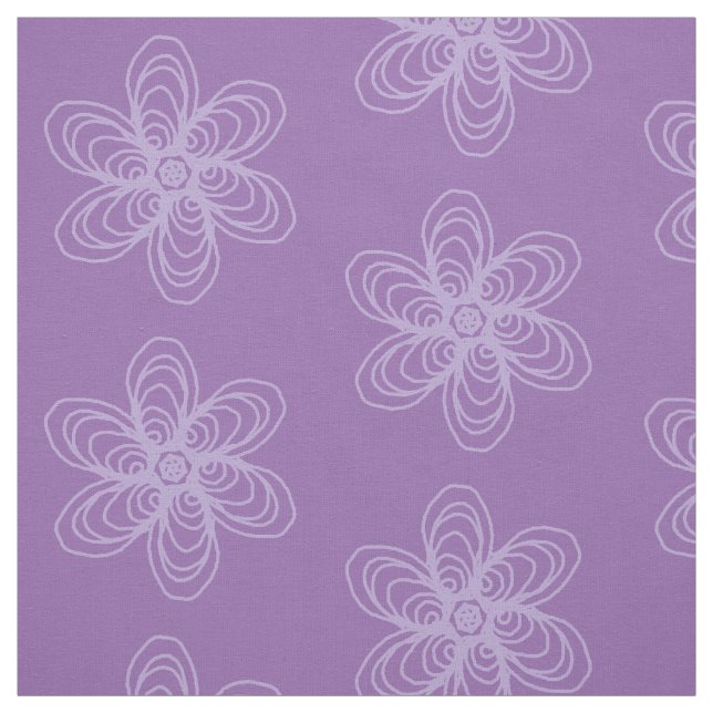 Contour lilas de fleur sur le tissu pourpre (Échantillon)