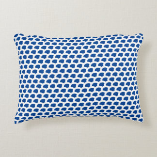 Contraste Chic : Bleu et blanc Coussin à motifs