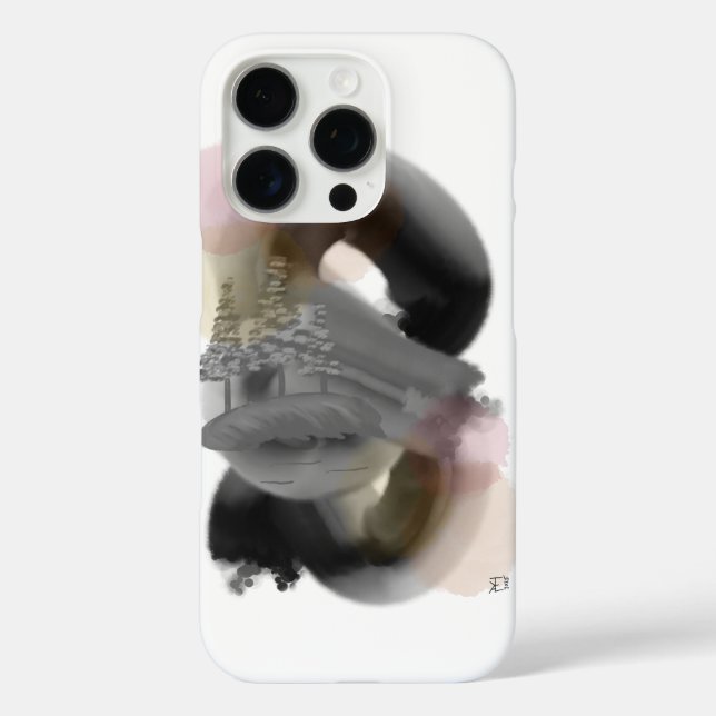 Contraste Minimal Art Abstrait iPhone 16 Pro Coque (Verso)