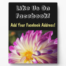 Contre-plaque Comme nous Sur Facebook! plaque