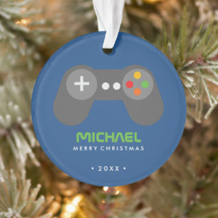 Contrôleur de jeu vidéo bleu enfants Noël