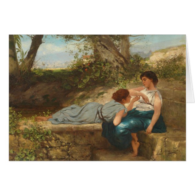 Conversation - carte d'art (Devant horizontal)