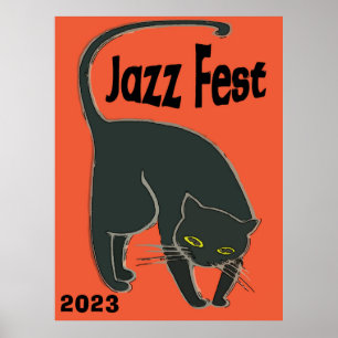 Conversation du Jazz Fest Noir, Poster rouge