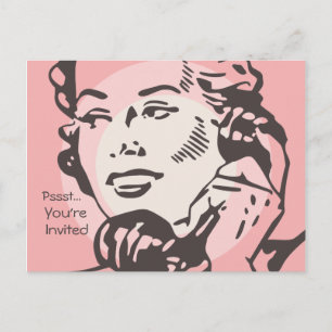 Conversation téléphonique vintage Demande de carte