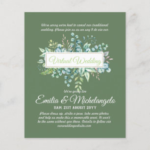 Conversation vidéo Mariage virtuel Invitations en