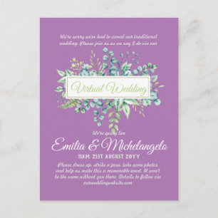 Conversation vidéo Mariage virtuel Invitations en