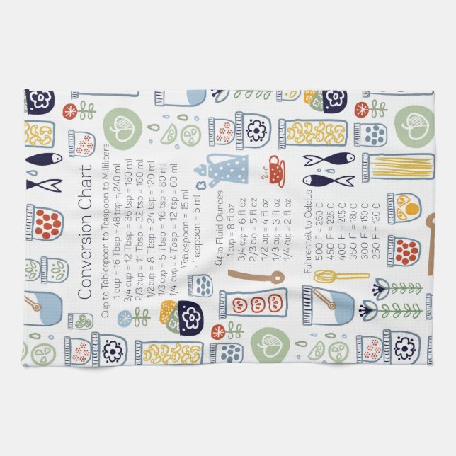 Conversions de mesure des serviettes de thé de cui (Horizontal)