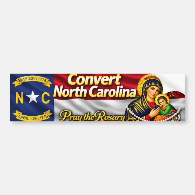 Convert North Carolina Bumper Sticker (Devant)