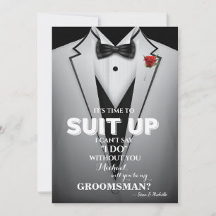 Convient À Groomsman Tuxedo Invitation