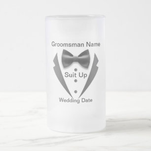 Convient À Groomsman Verre Frosted Mug