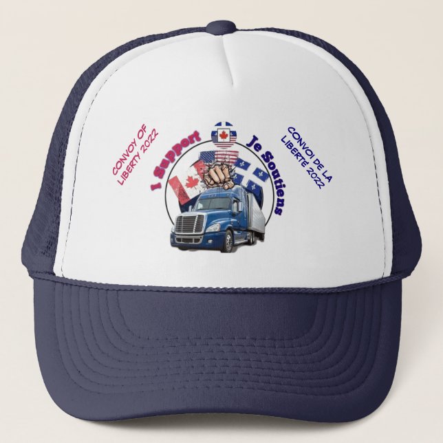 Convoi du casquette camionneur de liberté (Devant)