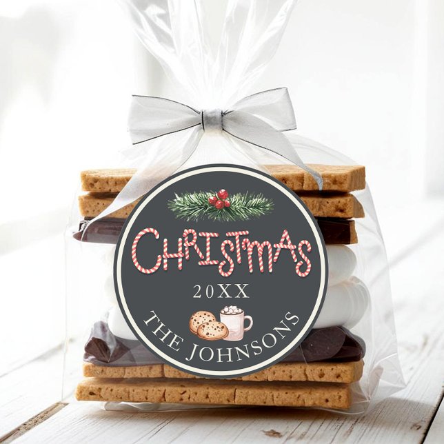 Cookie de Noël Coca chaud Faveur Sticker (Christmas Party Favor Sticker)