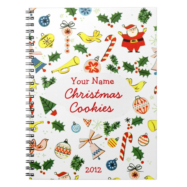 Cookie de Noël personnalisé ou Carnet de recette (Devant)