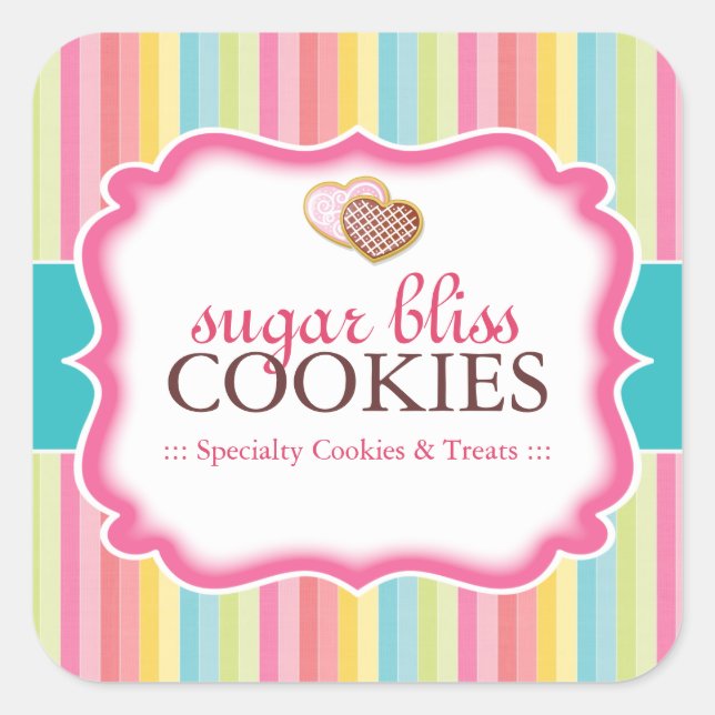 Cookie et dessert - Stickers Emballage (Devant)