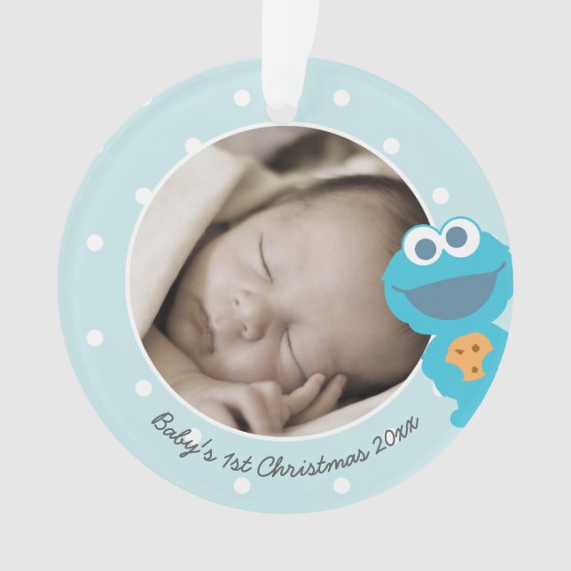 Cookie Monster | Premier Noël - Ajouter Votre Nom (devant)