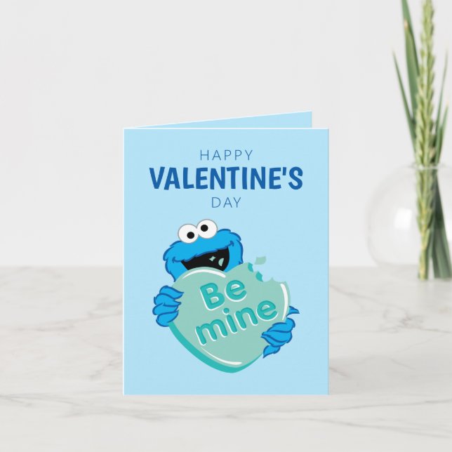 Cookie Monster "Sois à moi" Saint-Valentin Cœur Bo (Devant)