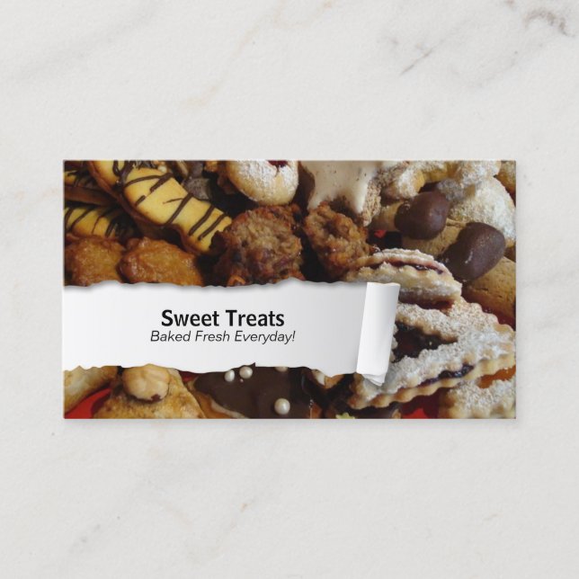 Cookies Aliments personnalisables Carte de visite  (Devant)