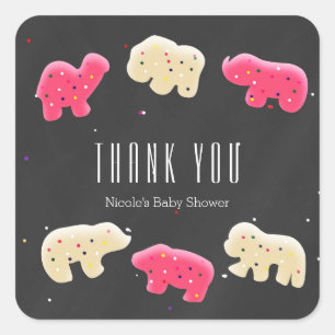 Cookies animaux Baby shower Fête Favoriser Sticker