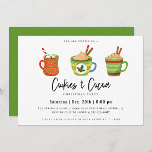 Cookies & Cocoa Christmas Party Invitation