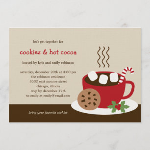 Cookies & Cocoa Holiday/Christmas Party Invitation