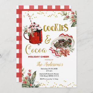 Cookies & Cocoa Holiday Invitation de fête de la f