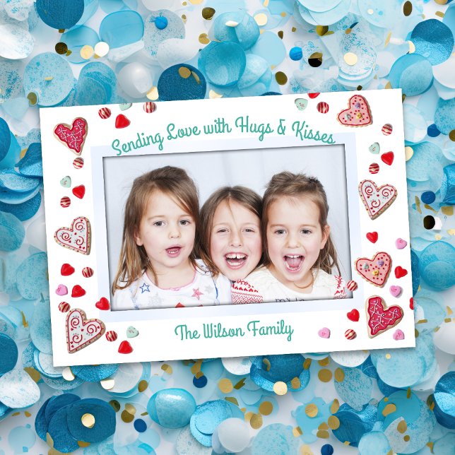 Cookies dans Candy Hugs n Kisses Valentines Carte  (Créateur téléchargé)