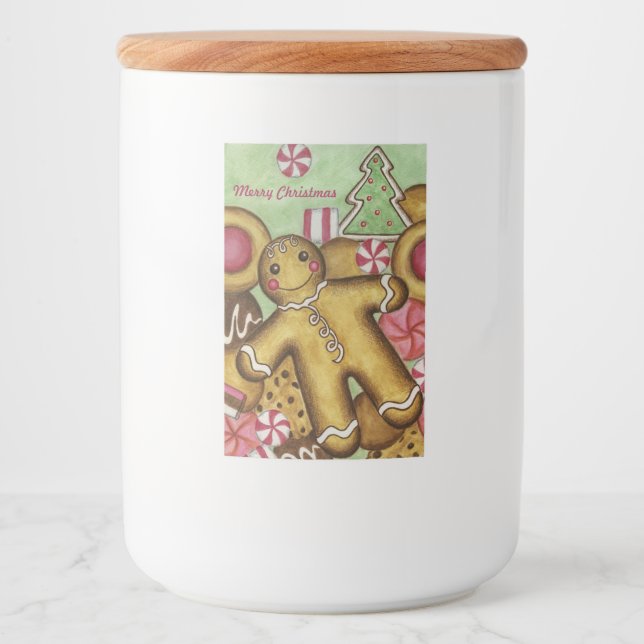 Cookies de Noël Bonbons Étiquettes cadeaux (Devant)