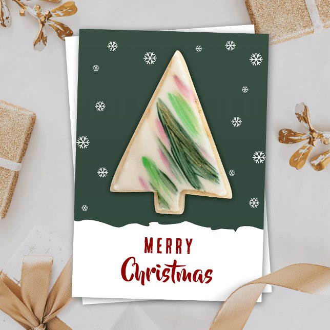 Cookies de Noël Emballage Festive Cartes d'afficha (Add your custom message and make your personalized Christmas cookie cards)