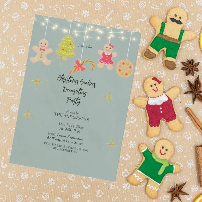 Cookies de Noël Invitation à la fête de décoration (Créateur téléchargé)