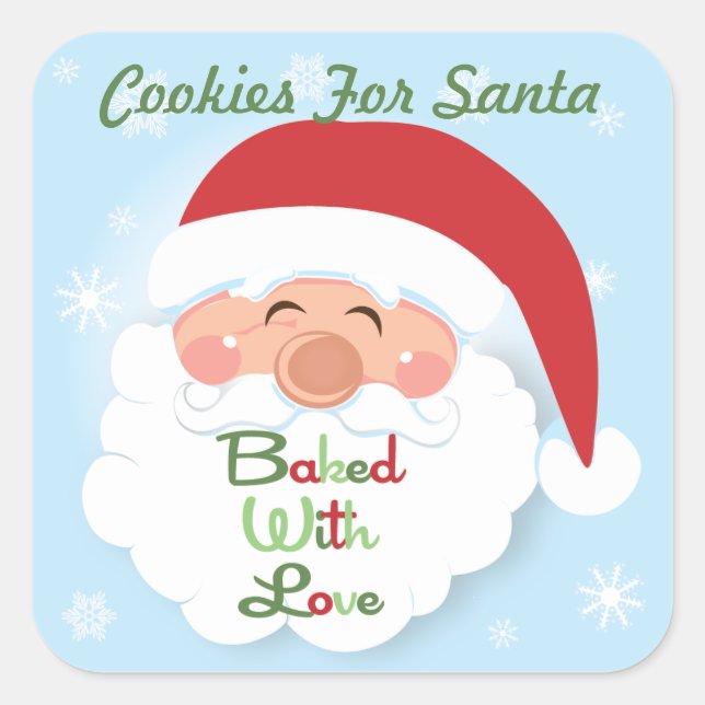 Cookies de Noël Père Noël Baking étiquette Sticker (Devant)