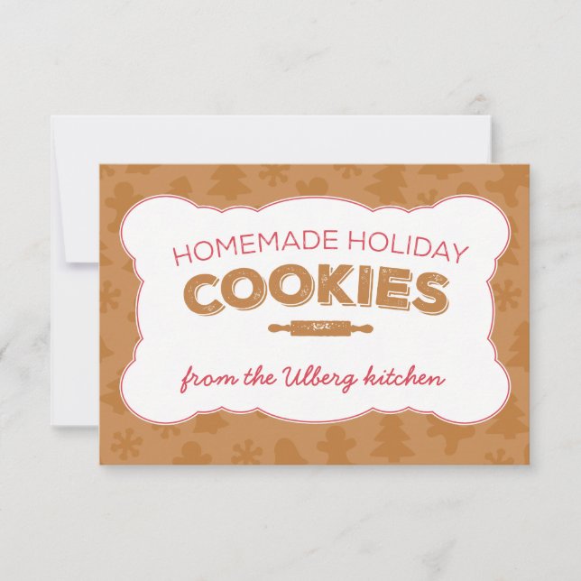 Cookies de Noël Recette ou carte de note (Devant)