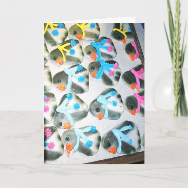 "Cookies de pingouins" Carte de Noël #3 (Devant)