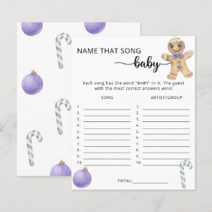 Cookies d'hiver - nommez cette chanson Jeu de Baby