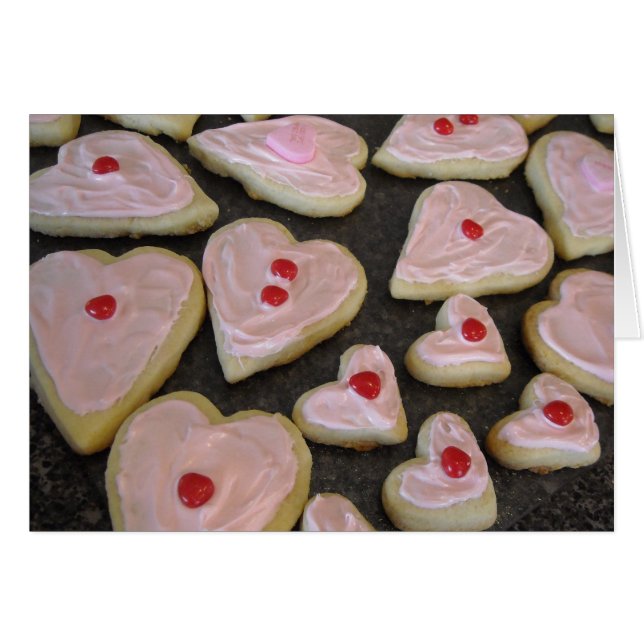 Cookies en forme de cœur rose (Devant Horizontal)