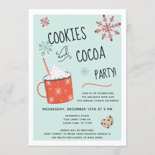 Cookies et cacao Fête Invitation