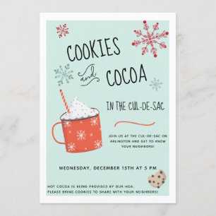 Cookies et cacao Fête Invitation