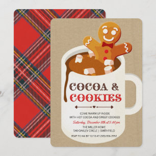 Cookies et cacao Gingerbread Homme Invitation