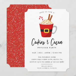 Cookies et cacao Noël Invitation à la fête de Noël