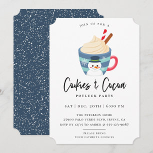 Cookies et cacao Noël Invitation à la fête de Noël